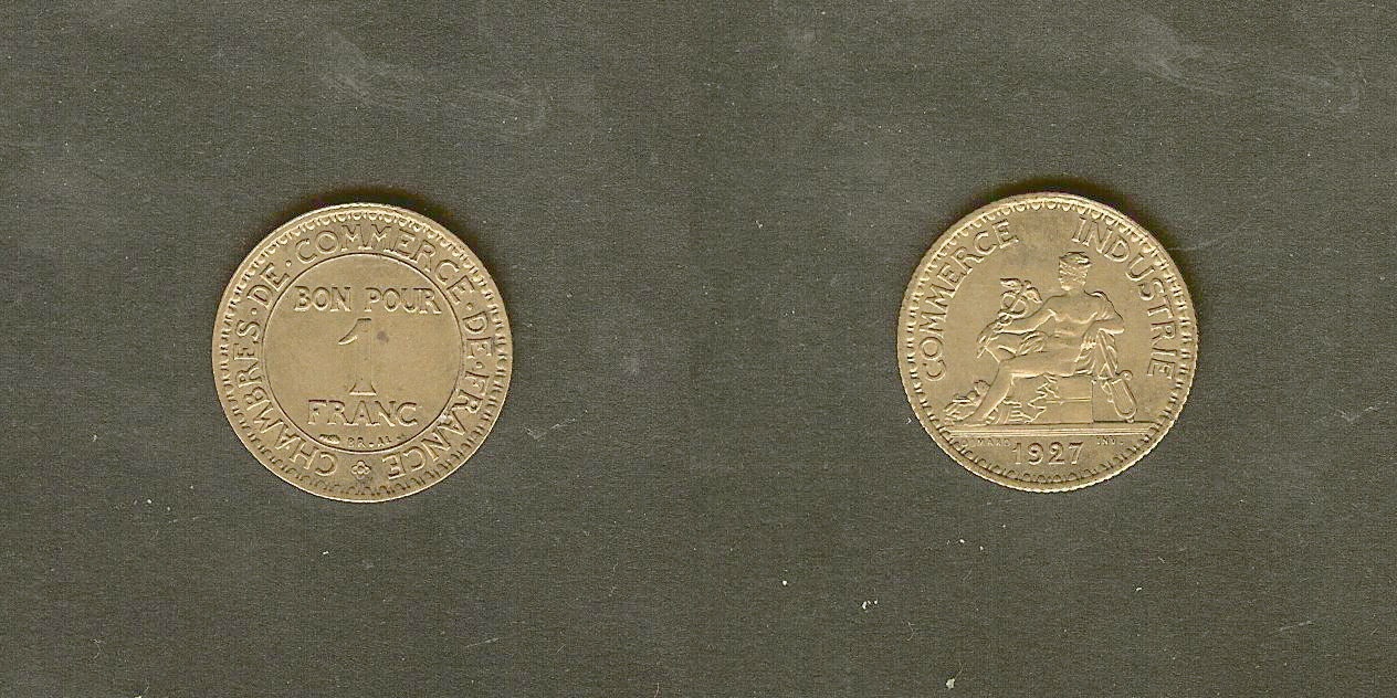 1 franc Chambers of Commerce 1927 Unc